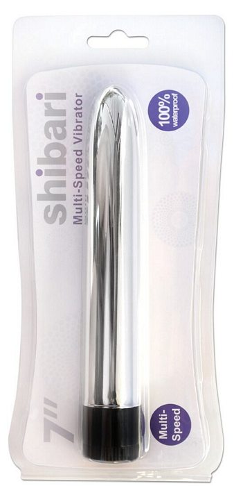 Shibari 7 Multi Speed Vibrator Silver "