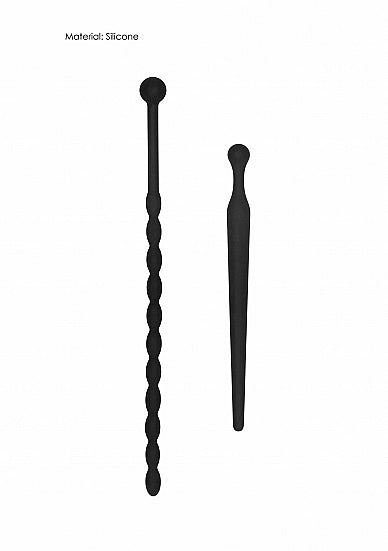 Silicone Beginners Plug Set Urethral Sounding Black