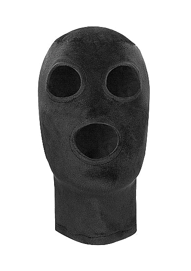 Velvet & Velcro Mask W/ Mouth & Eye Opening Black