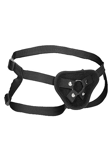 Velvet & Velcro Harness W/ O-ring Adjustable Black