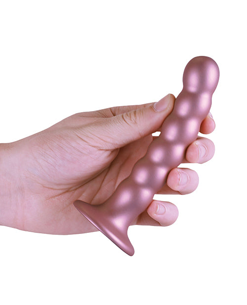 Ouch! Beaded Silicone G-spot Dildo 5 In Rose Gold