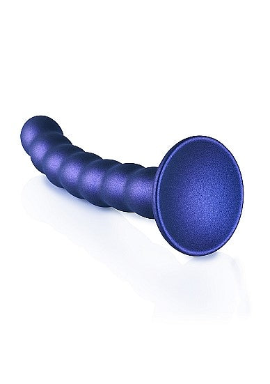 Ouch! Beaded Silicone G-spot Dildo 6.5 In Metallic Blue