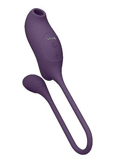 Vive Quino Air Wave/vibrating Egg Vibrator Purple