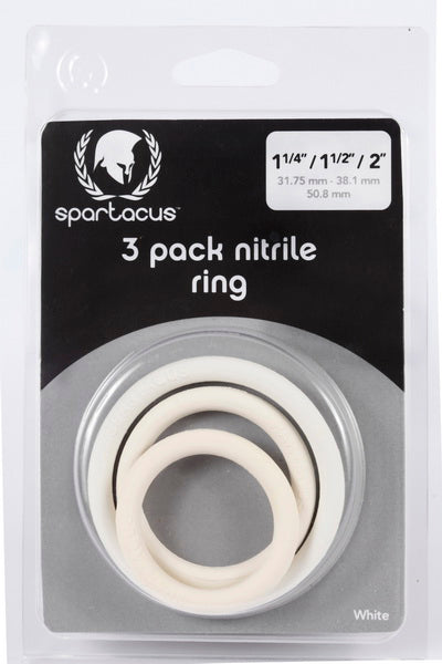 Nitrile Cock Ring Set-white