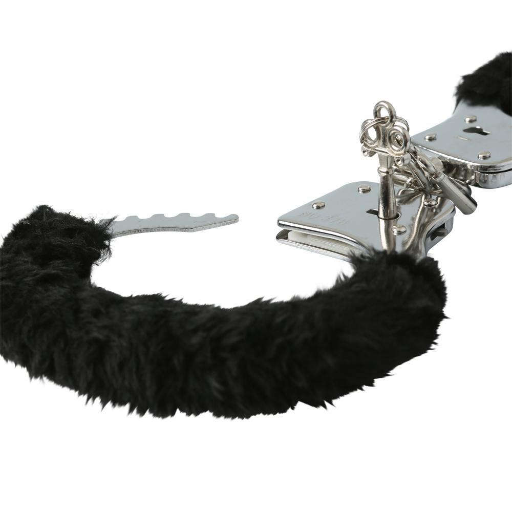 Sex & Mischief Furry Handcuffs Black