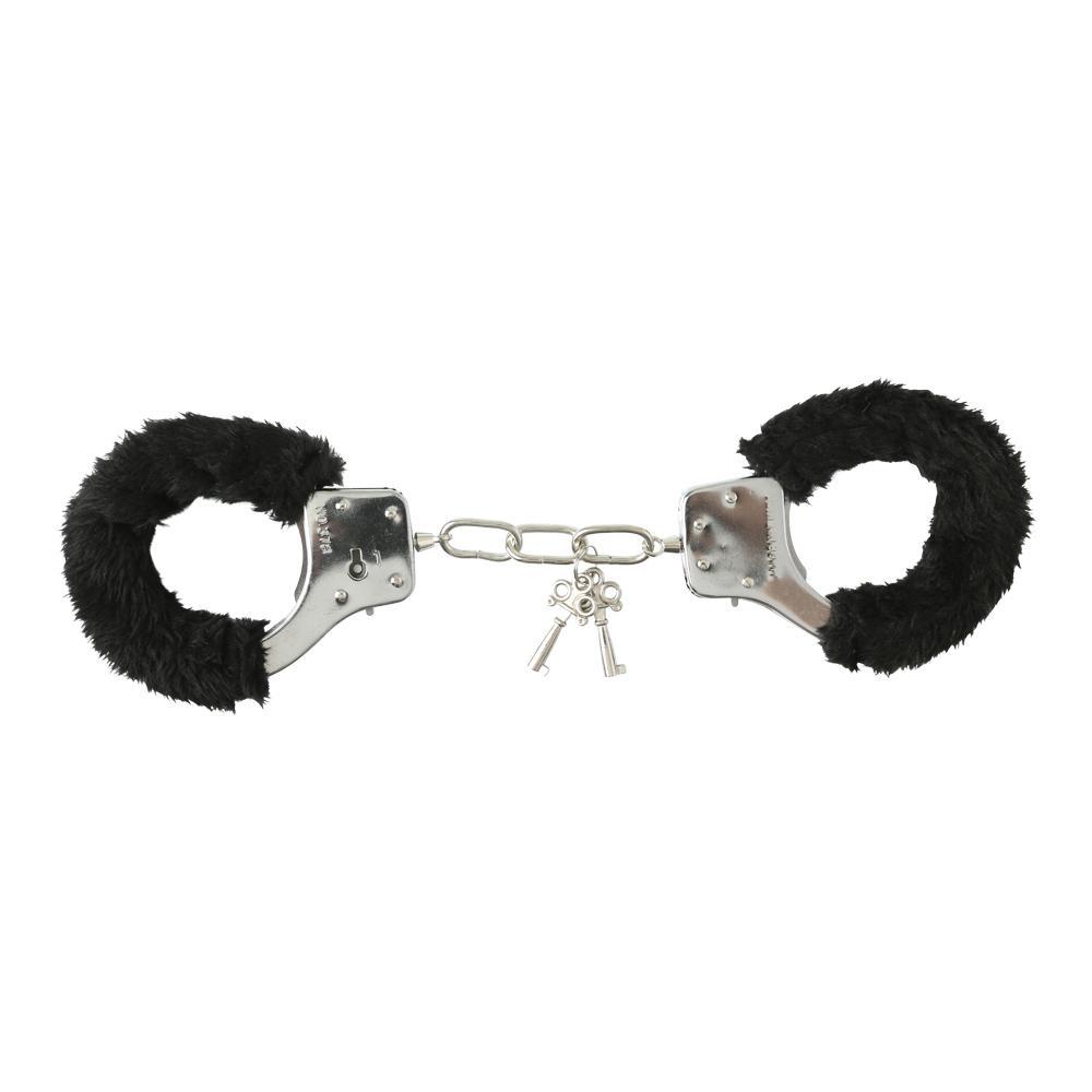 Sex & Mischief Furry Handcuffs Black