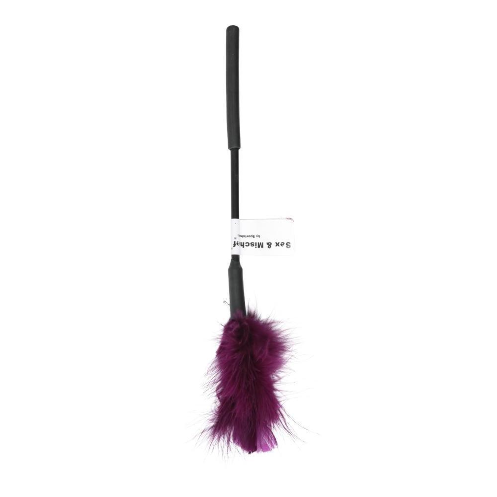 Sex & Mischief Feather Tickler 7in Purple