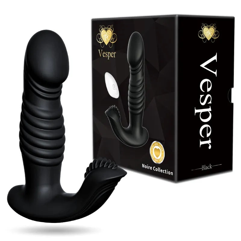 Vesper Multi Function Vibe W/ Remote Black