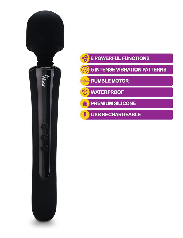 Viben Obsession Intense Wand Large Massager Black