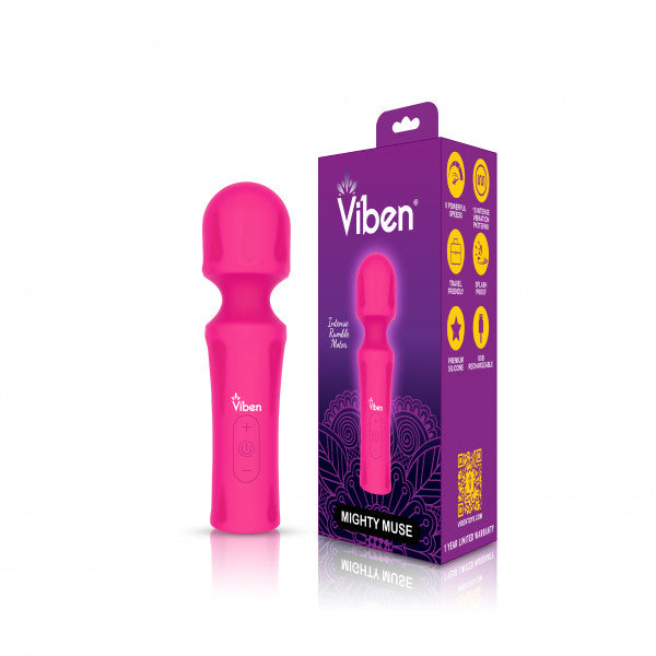 Viben Mighty Muse Hot Pink Powerful Personal Wand