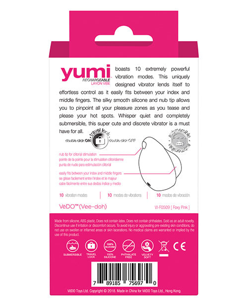 Vedo Yumi Rechargeable Vibe Foxy Pink