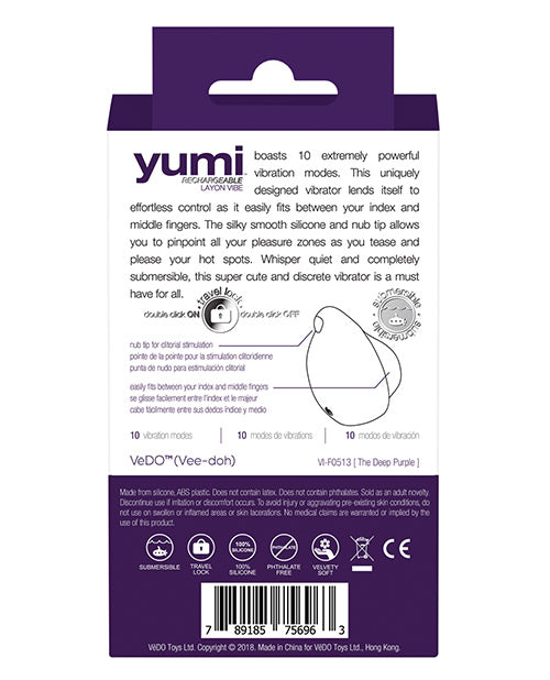 Vedo Yumi Rechargeable Vibe Deep Purple