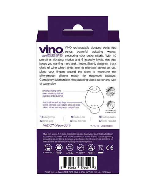 Vedo Vino Vibrating Sonic Vibe Purple