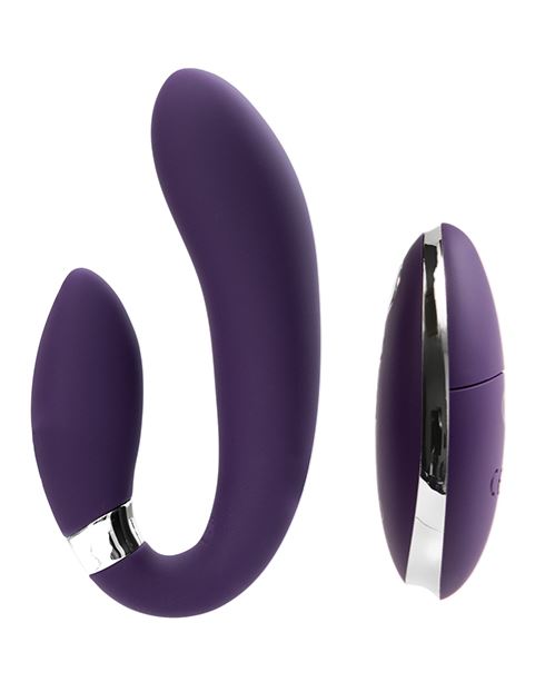 Jeni C-shaped Dual Motor Vibe With Remote - Purple