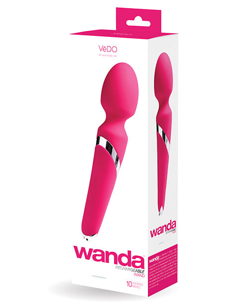 Vedo Wanda Rechargeable Wand Vibe Foxy Pink