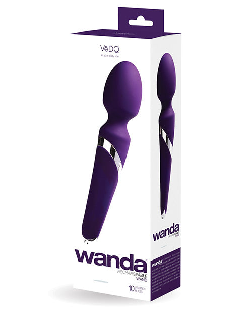 Vedo Wanda Rechargeable Wand Vibe Deep Purple