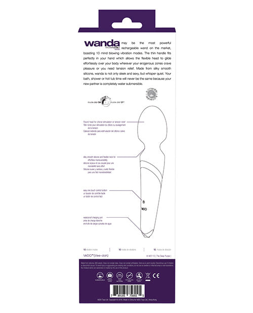 Vedo Wanda Rechargeable Wand Vibe Deep Purple