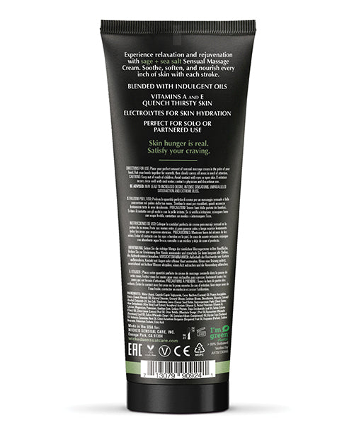 Wicked Massage Cream Sage + Sea Salt 4 Oz