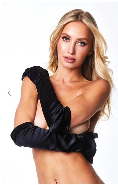 Satin Opera Glove Black