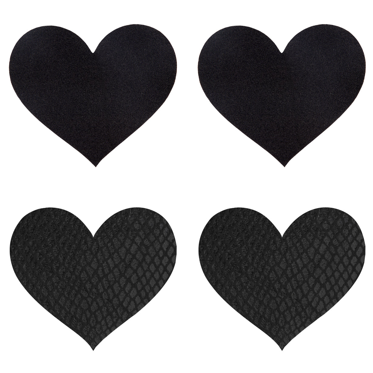 Peekaboo Pasties Classic Black Hearts