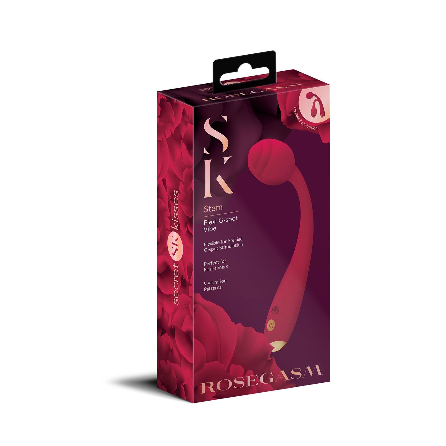 Rosegasm Long Stem Flexi Gspot Vibe Rose