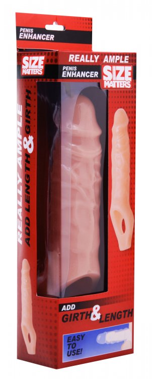 Size Matters Really Ample Penis Enhancer Sheath Flesh