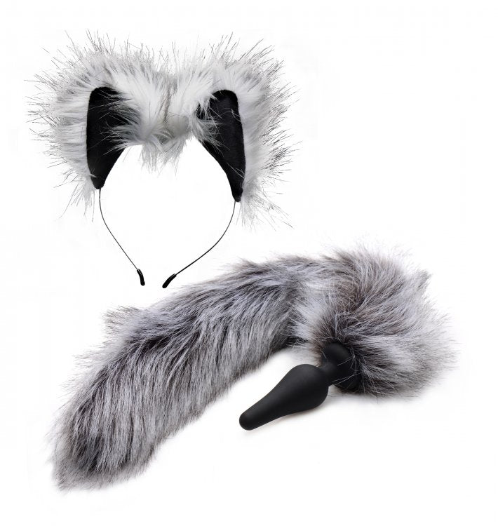 Tailz Grey Wolf Tail & Ears Set