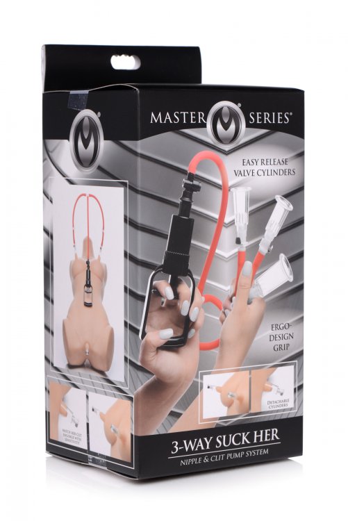 Master Series 3-way Suck Her Nipple & Clit Pump System