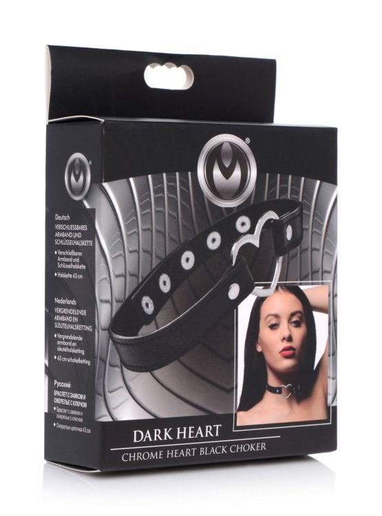 Master Series Dark Heart Chrome Heart Black Choker