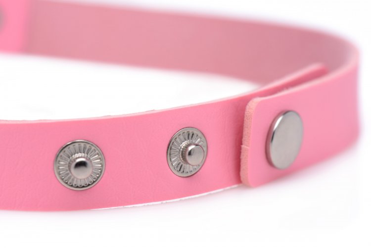 Master Series Dark Heart Chrome Heart Pink Choker