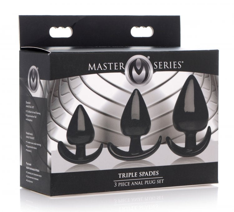 Master Series Triple Spades 3 Pc Anal Plug Set