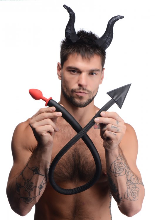 Tailz Devil Tail Anal Plug & Horns Set