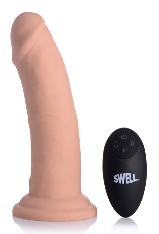 Swell 7x Inflatable Vibrating 7in Dildo W/ Remote