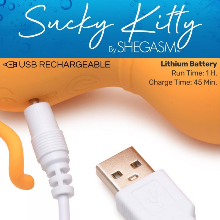 Shegasm Sucky Kitty 7x Clit Stim Orange