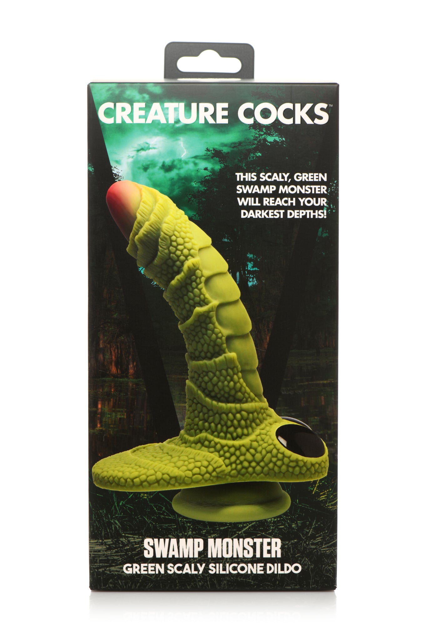 Creature Cocks Swamp Monster Green Scaly Silicone Dildo