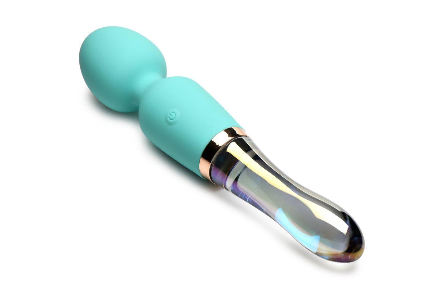 Prisms Vibra-glass 10x Turquoise Glass Wand Dual End