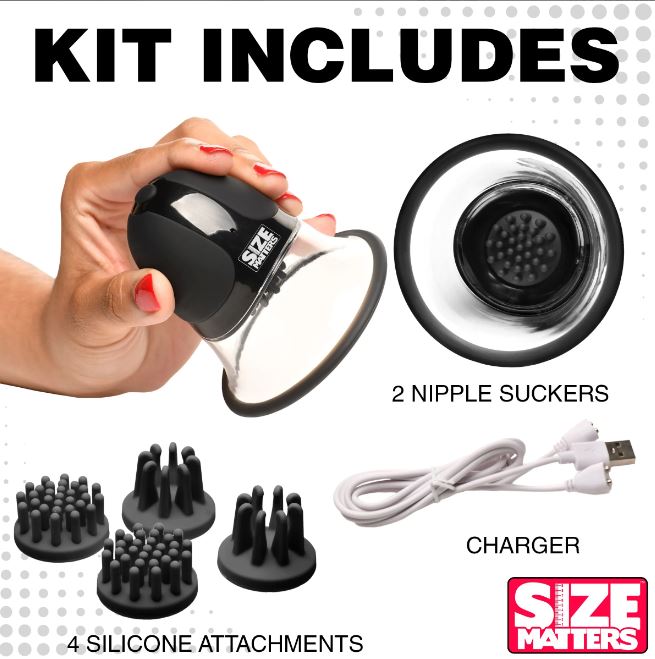 Rotating Nipple Suckers W/ 4 Atttachments