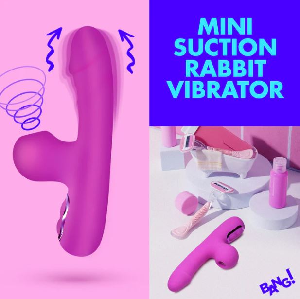 Mini Suction Rabbit Vibrator Purple