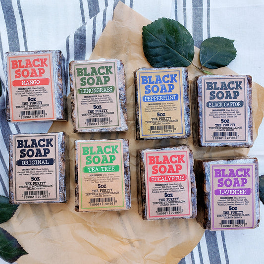 The Purity  African Black Soap 5oz Bar