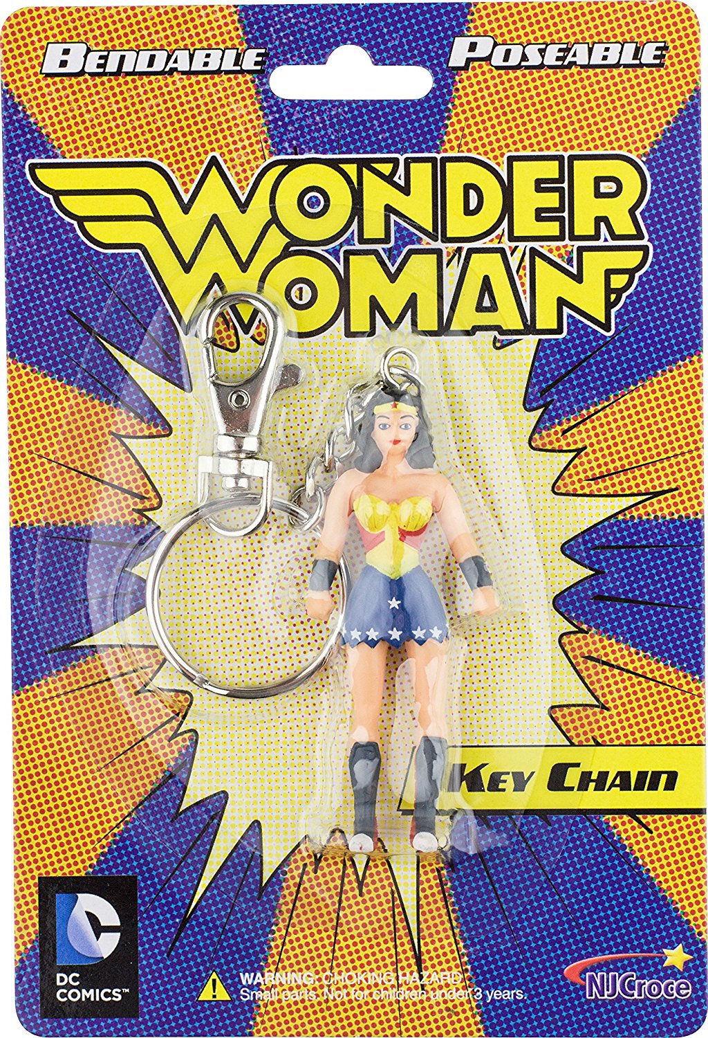 Marvels Wonder Woman Keychain, 3" by NJ Croce - Shorty's Gifts