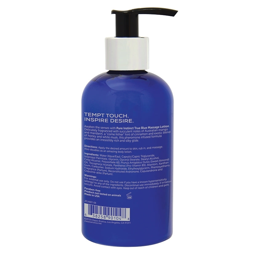 Pure Instinct Pheromone Body Lotion True Blue 8oz - Shorty's Gifts