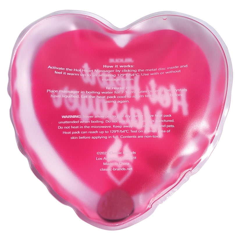 JELIQUE HOT HEART MASSAGER Reusable Warming Massager-Pink - Shorty's Gifts