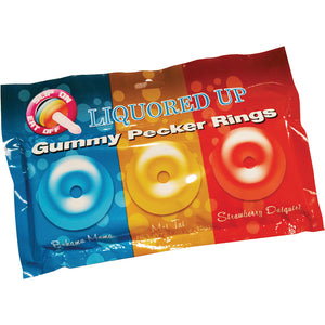 Liquored Up Pecker Gummy Rings Assorted 3pk - Shorty's Gifts