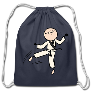 Karate Kid Cotton Drawstring Bag - navy