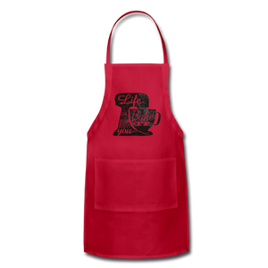 Life is What you Bake It Adjustable Apron - red
