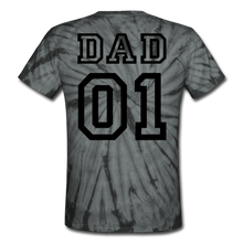 #1 Dad Unisex Tie Dye T-Shirt - spider black