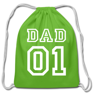 #1 Dad Cotton Drawstring Bag - clover
