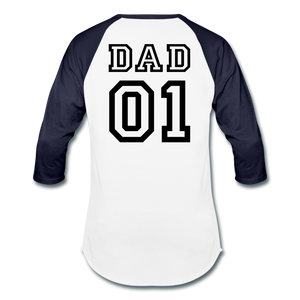 #1 Dad Baseball T-Shirt - white/navy