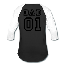 #1 Dad Baseball T-Shirt - black/white