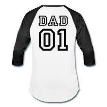 #1 Dad Baseball T-Shirt - white/black